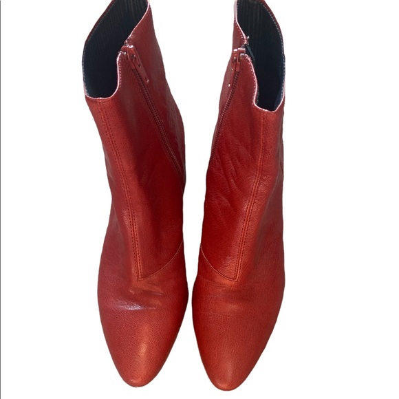 Vagabond Olivia Cherry Red Leather Ankle Boots - Picture 2 of 15